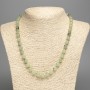 Necklace made from natural stone Prehnite smooth bead, diameter 6mm±, length 50cm±