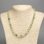 Necklace of natural stone Prehnite smooth bead, diameter 8mm±, length 50cm+