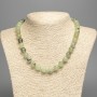 Necklace made of natural gemstones Prehnite smooth beads, diameter 10mm±, length 50cm±