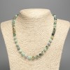 Chrysocolla and Lazurite Bead Necklace, Faceted 8mm Round Beads, 50cm+ Length