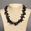 Necklace of Natural Stone Aventurine Night of Cairo Tiny Needle, diameter 20x6mm, length 48cm +