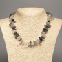 Rutilated Quartz Bead Necklace - Hairy Quartz nibs, needle shape, 15x5mm, length 48cm +