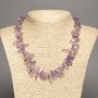 Amethyst Nugget Necklace with Natural Stone "Needle", diameter 18x5mm, length 48cm +