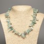 Necklace of natural Amazonite chips “needle”, diameter 15x7mm, length 48cm +
