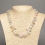Morganite Crystal Necklace 48 cm length, needle-shaped chips