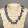 Necklace of natural kianit chip "needle" 15x4mm, length 48cm +