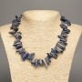 Necklace made of natural sodalite, chip "needle", diameter 20x6mm, length 48cm +