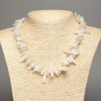Adularia Natural Stone Bead Necklace - Needle Chip, 18x5mm, 48cm