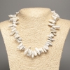 Necklace made from natural kahalynite stones (Kaholong) shard "needle", diameter 20x8mm, length 48cm +