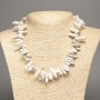Necklace made from natural kahalynite stones (Kaholong) shard "needle", diameter 20x8mm, length 48cm +