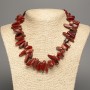 Necklace made of natural stone Jasper (Red Jasper) shard "needle", diameter 20×8mm, length 47cm +