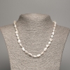 Necklace of natural baroque pearls with petrol-blue hue, 11×7 mm, 45 cm long