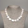 Necklace of natural baroque pearls with petrol blue hue, diameter 15×13×4 mm, length 45 cm +