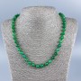 Chrysoprase Necklace with Faceted Bead, Ø8mm, length 50cm