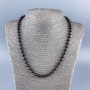 Garnet Necklace with Natural Stone, Smooth Round Beads, 6.5mm diameter, 48cm length