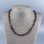 Garnet bead necklace, faceted gemstone, diameter 8×7mm±, length 48cm ±
