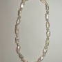 Baroque Pearl Necklace in Petrol Tones, diameter 7-21×8-11 mm +-, length 47-49 cm+