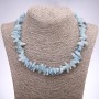 Necklace Aquamarine Chip "Needles", diameter 6x14+-mm, length 45cm