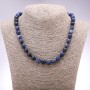 Lapis Lazuli Bead Necklace (faceted) round bead, diameter 10mm, length 45cm