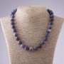 Sodalite Necklace Smooth Beads, 48cm length, 12mm diameter