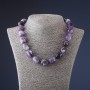 Amethyst Beads (Class A) "barrel faceted", diameter 15×20 mm, length 50 cm