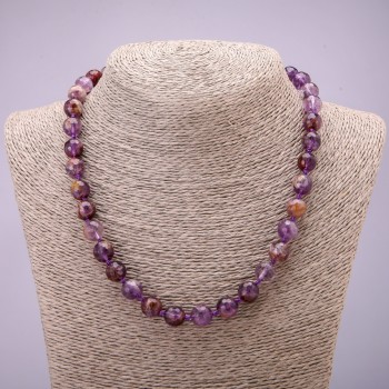 Amethyst Beads faceted round beads, diameter 10(+-)mm, length 48cm
