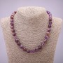 Amethyst Beads faceted round beads, diameter 10(+-)mm, length 48cm