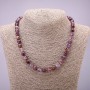 Amethyst Beads Faceted Round Bead, diameter 8 (±) mm, length 45 cm