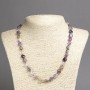 Necklace of natural stone Amethyst-galette (tumbled) beads, diameter 8x10mm, length 45cm+