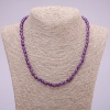 Necklace made of natural Amethyst, smooth round beads, diameter 6(±)mm, length 48cm