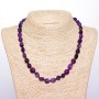 Amethyst Natural Stone Beads "tumbled mix", 8-10mm diameter, 45cm length