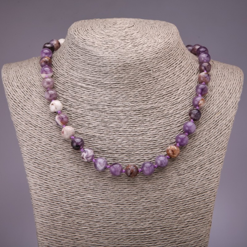 Amethyst Beads Smooth Round Bead, 10mm Diameter, 45cm Length