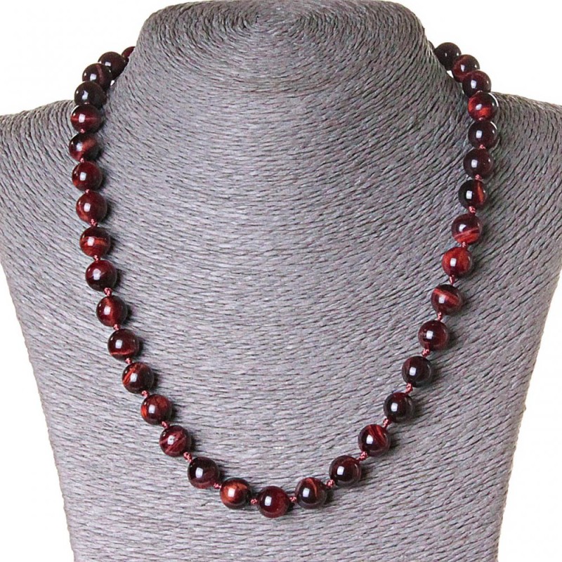 Necklace Bull's Eye (Buffalo Eye), bead 10mm, length 45cm