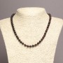 Bull's Eye Natural Stone Necklace Bead Smooth Ball, diameter 6(±)mm, length 45cm+