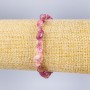 Natural Tourmaline bracelet with faceted gemstone, 6×8mm diameter beads, 18cm length (stretch)