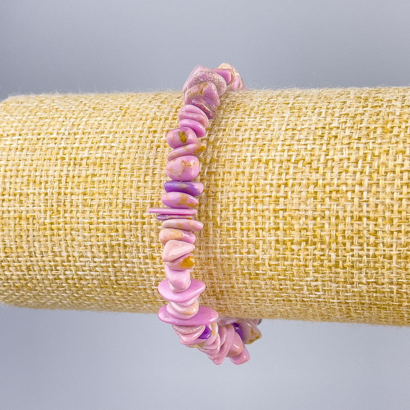 Bracelet Phosphosiderite (artificial) chip, diameter 8×3mm +-, length 18cm (stretch)