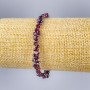 Bracelet Garnet natural stone chip, diameter 6x2mm(±), length 18cm (stretch)