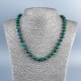 Azurite Natural Stone Necklace Bead Smooth 8mm Ball, 48cm Length +