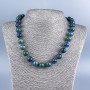 Azurite Natural Stone Necklace Bead, Smooth Round 12mm, Length 48cm +