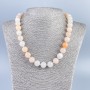 Necklace Celestite (artificial acrylic) smooth bead, diameter 12mm±, length 50cm ±