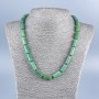 Necklace of natural jade cylinder beads, diameter 17x8mm, length 50cm