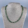 Chrysoprase Necklace with Faceted Round Bead, 6mm Diameter, 52cm Length +