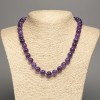 Sugilite Necklace, smooth ball beads diameter 10mm±, length 48cm ±