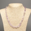 Necklace made of natural amethyst, faceted, diameter 11×7 mm ±, length 48 cm ±