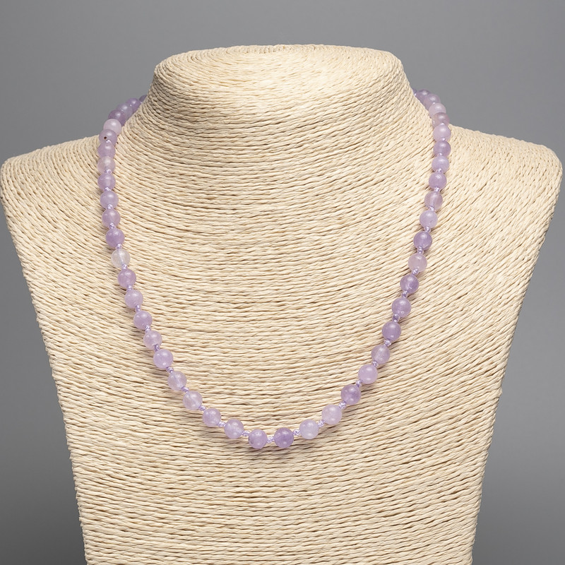 Amethyst Beads (Lacquered Quartz) Smooth Round Beads 6.5mm dia, approx 50cm length