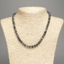 Necklace Lapirikit Black (artificial acrylic) smooth beads, diameter 6.5mm +-, length 48cm +