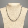 Dalmatian Jasper Bead Necklace (Acrylic) Smooth Round Beads 6mm ±, Length 48cm ±
