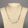 Necklace of natural stone Fluorite faceted d 7×5mm +-, length 48cm +