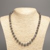 Necklace of Labradorite with faceted round beads, 8 mm diameter, length 50 cm ±
