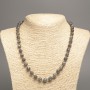 Necklace of Labradorite with faceted round beads, 8 mm diameter, length 50 cm ±